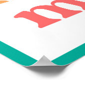 Moderne saubere Farbe Grün Weiß frohe Weihnachten Poster (Ecke)