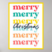 Moderne saubere farbenfrohe gelbe Weiße frohe Weih Poster (Vorne)