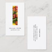 Moderne saubere, farbige Gemüse Nutritionist Koch Visitenkarte (Vorne/Hinten)