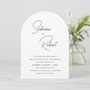 Moderne saubere Hochzeit Einladung
