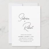 Moderne saubere Hochzeit Save The Date (Vorderseite)