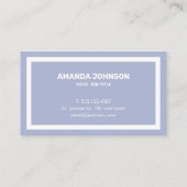 Moderne saubere Pastel Lässige Typografie Visitenkarte (Rückseite)