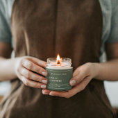 Moderne saubere Portionskerze Lebensmitteletikett