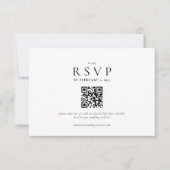 Moderne saubere QR-Code-Hochzeit  RSVP Karte (Vorderseite)