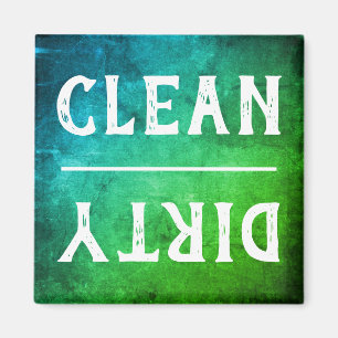 Moderne saubere schmutzige Spülmaschine Magnet