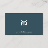 Moderne saubere Teal-Minimalist-Digital-Tech-Optik Visitenkarte (Rückseite)