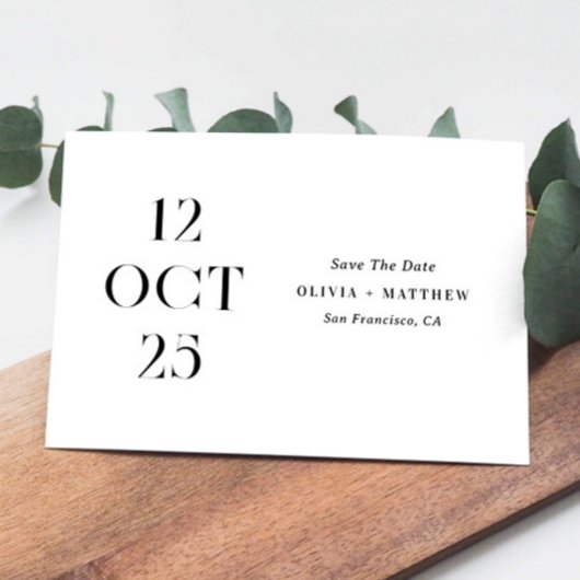 Moderne, saubere Typografie minimalistische Foto H Save The Date