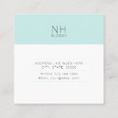 Moderne saubere vielseitige quadratische visitenkarte (Rückseite)