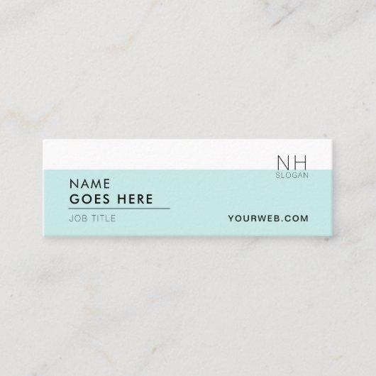 Moderne saubere VielzweckminiVisitenkarte Mini Visitenkarte (Vorderseite)