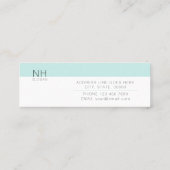 Moderne saubere VielzweckminiVisitenkarte Mini Visitenkarte (Rückseite)