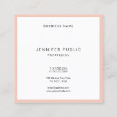 Moderne saubere Vorlage Beruflich elegant Quadratische Visitenkarte (Rückseite)