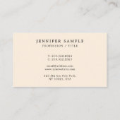 Moderne saubere Vorlage Elegante Rosa Creme Farbe Visitenkarte (Rückseite)