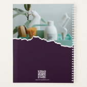 Moderne, sauberere Lila Werbung Planer (Rückseite)