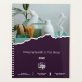 Moderne, sauberere Lila Werbung Planer (Vorderseite)