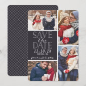 Moderne Save-The-Date-4-Foto-Collage Save The Date (Vorne/Hinten)