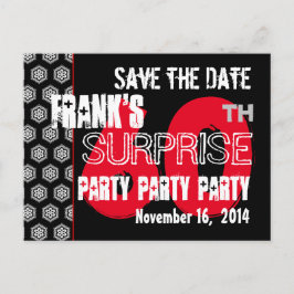 Moderne Save the Date 60. ÜBERRASCHUNG Geburtstag Ankündigungspostkarte