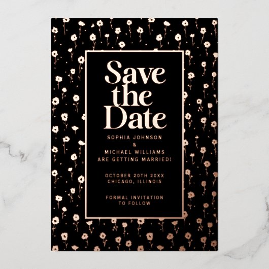 Moderne, Save the Date bearbeitbare Vorlage für Fo (Vorderseite)