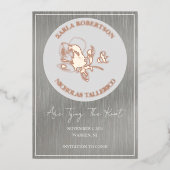 Moderne Save the Date Bindung der Knotenschutzkart Folieneinladung (Vorderseite)