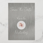 Moderne Save the Date Bindung der Knotenschutzkart Folieneinladung (Rückseite)