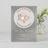 Moderne Save the Date Bindung der Knotenschutzkart Folieneinladung (Stehend vorne)