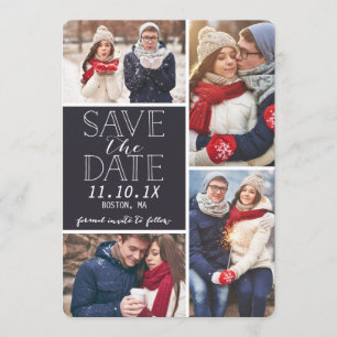 Moderne Save the Date Collage 4-Foto