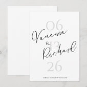 Moderne Save-the-Date-Einladung (Vorne/Hinten)