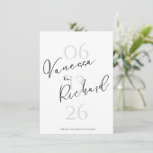 Moderne Save-the-Date-Einladung (Stehend Vorderseite)