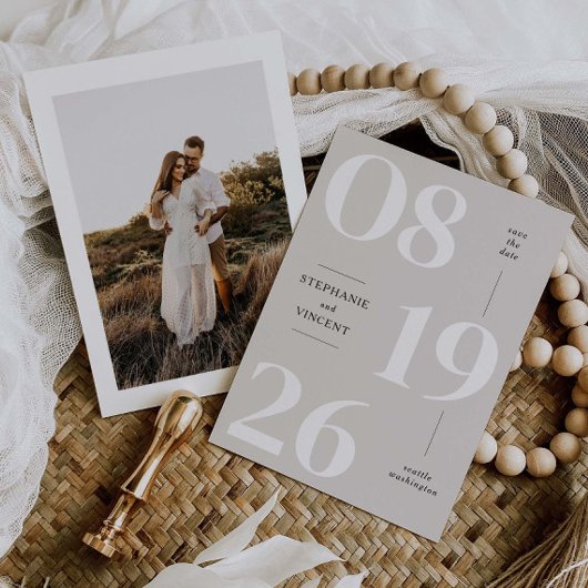 Moderne Save the Date Foto-Announctions-Karte