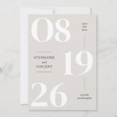 Moderne Save the Date Foto-Announctions-Karte (Vorderseite)