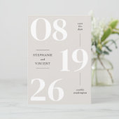 Moderne Save the Date Foto-Announctions-Karte (Stehend Vorderseite)