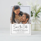 Moderne Save the Date Foto-Announctions-Karte Einladung (Stehend Vorderseite)
