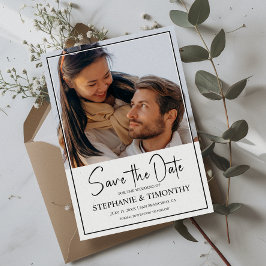 Moderne Save the Date Foto-Announctions-Karte Einladung