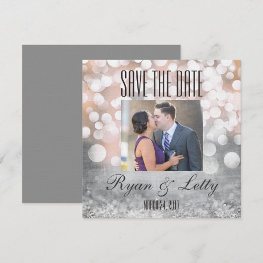 Moderne Save the Date Foto Cards (Vorne/Hinten)