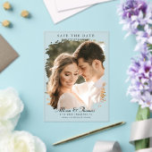 Moderne Save the Date Foto Chic Wedding Acryleinladungen (In Situ (Hochzeit))