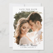 Moderne Save the Date Foto Chic Wedding Einladung (Vorderseite)