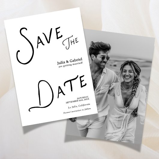 Moderne Save The Date Foto Einladung