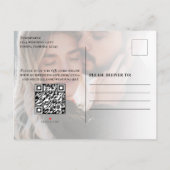 Moderne Save the Date-Foto-Hochzeit Ankündigungspostkarte (Rückseite)