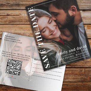 Moderne Save the Date-Foto-Hochzeit Ankündigungspostkarte