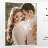 Moderne Save the Date-Foto-Hochzeit Dreifach Gefaltete Ankündigung (Innen Erste Seite)