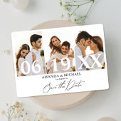 Moderne Save the Date-Foto-Hochzeit Einladung