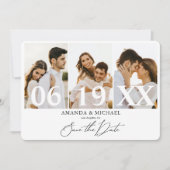 Moderne Save the Date-Foto-Hochzeit Einladung (Vorderseite)