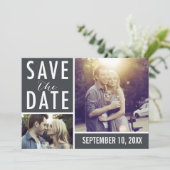 Moderne Save the Date FotoCollage (Stehend Vorderseite)