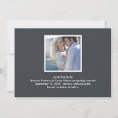 Moderne Save the Date FotoCollage (Rückseite)