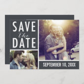 Moderne Save the Date FotoCollage (Vorne/Hinten)