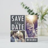 Moderne Save the Date FotoCollage (Stehend Vorderseite)