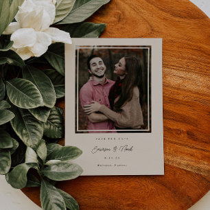 Moderne Save-the-Date-Fotokarte mit Innenrahmen Save The Date