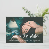 Moderne Save-the-Date-Fotokarte Save The Date (Stehend Vorderseite)
