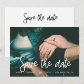 Moderne Save-the-Date-Fotokarte Save The Date (Vorne/Hinten)
