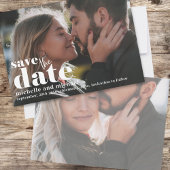 Moderne Save the Date Fotovorlagenhochzeit
