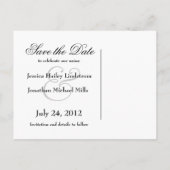 Moderne Save the Date gelbe Sonnenblume Ankündigungspostkarte (Rückseite)